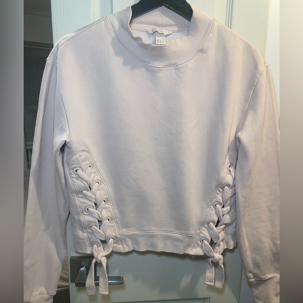H&M Mock Neck Sweater with Ties on Side US 2